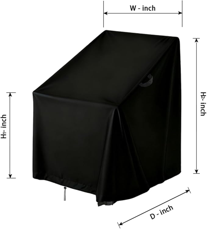 Cover for Rocking Chair,Covers compatible with Porch Rocking Chairs,Patio Rocker Cover for Porch,Patio,Balcony(59"Wx43"Dx31"H,1-Pc)