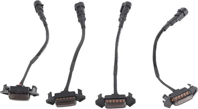 Tbest 4 Amber LED Grille Lights DC12V IP68 Bumper Grille Lamp Kit with High Brightness Daytime Running Lamps for PRO 2016-2018