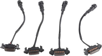 Tbest 4 Amber LED Grille Lights DC12V IP68 Bumper Grille Lamp Kit with High Brightness Daytime Running Lamps for PRO 2016-2018