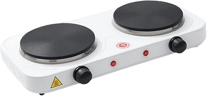 Countertop Double Burner Adjustable Temperature Kitchen Small Appliance Professional 2000W for Braising Scrambling Steaming, Heating Plate