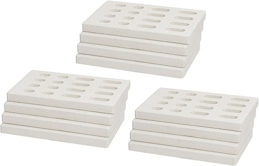12-Pack Ceramic Flame Tamer for Grand Turbo Grills, Ceramic Briquettes Replacement Parts for Grand Turbo Grand Hall, Barbeques Galore Grand Turbo, Members Mark, Ceramic BBQ Bricks