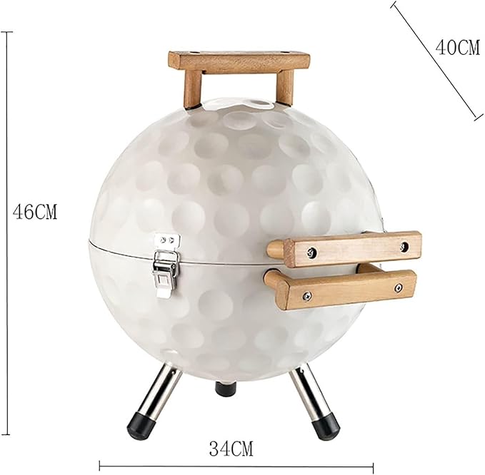 Foldable Bbq Stainless Steel Grill Portable Kettle Charcoal Grill, Smoked BBQ with Stand, Table Top Barbecue for Outdoor