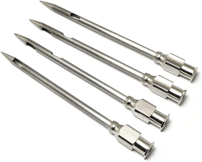4pcs Injector Needle for Barbecue, Stainless Steel Marinade Turkey BBQ Meat Injector Needle Kitchen Accessories Party Home Supplies