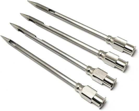 4pcs Injector Needle for Barbecue, Stainless Steel Marinade Turkey BBQ Meat Injector Needle Kitchen Accessories Party Home Supplies
