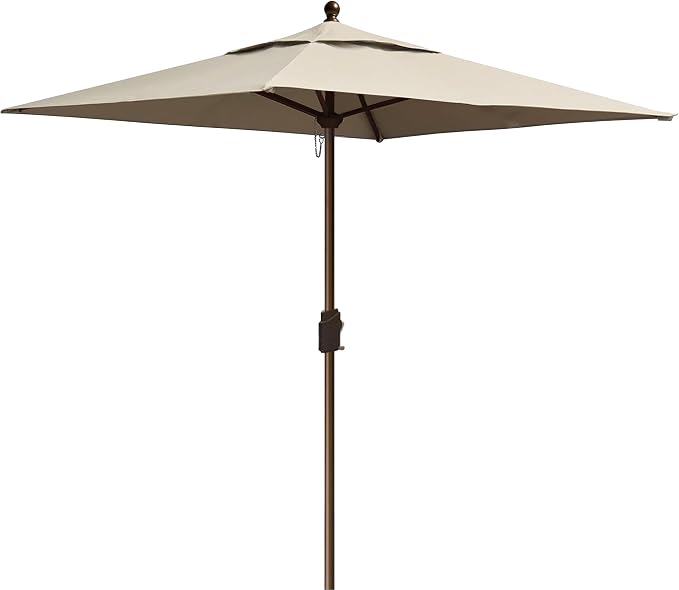 EliteShade USA 10-Year-Non-Fading 6x6Ft Square Market Patio Umbrella, UPF 50+ UV Protection Performance Sun Umbrella, Heavy Duty Commercial Grade Outdoor Table Umbrella with Crank, Windproof Vented Top for Garden, Pool, Deck and Outdoor Playsets, Antiq...