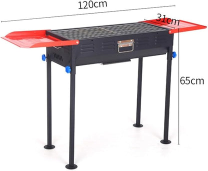 Portable Charcoal Grill for Camping BBQ Grills Outdoor Barbecue Grill Folding Stove with Sturdy Tripod, Lightweight and Easy Carry,120 * 31 * 65Cm-D