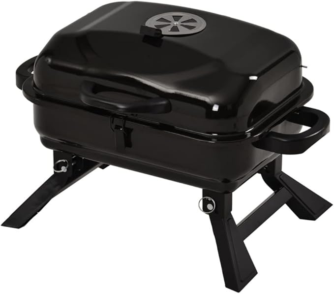 Camping Barbecue Grill Portable BBQ Grill with Folding Legs and BBQ Tabletop Stainless Steel Charcoal BBQ Grill for Outdoor Cooking Barbecue Charcoal Grill
