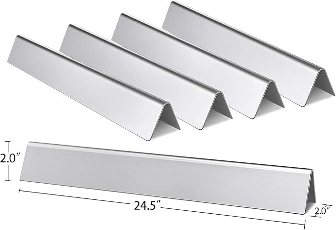 Hongso 34 1/4" SS Burner Tube Set and 24.5" Flavorizer Bars Replacement for Weber Genesis 300 Series E-310 E-320 EP-310 EP-320 S-310 S-320 Gas Grills (with Side Control Panel Only), 67722 7539 7540
