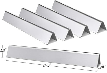 Hongso 34 1/4" SS Burner Tube Set and 24.5" Flavorizer Bars Replacement for Weber Genesis 300 Series E-310 E-320 EP-310 EP-320 S-310 S-320 Gas Grills (with Side Control Panel Only), 67722 7539 7540