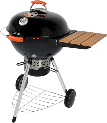 ProQ Charcoal Kettle BBQ Grill with Side Table (Rodeo ST-57), 22" – Charcoal Barbecue Grill - Outdoor Smokers and Grills – BBQ with Smoker