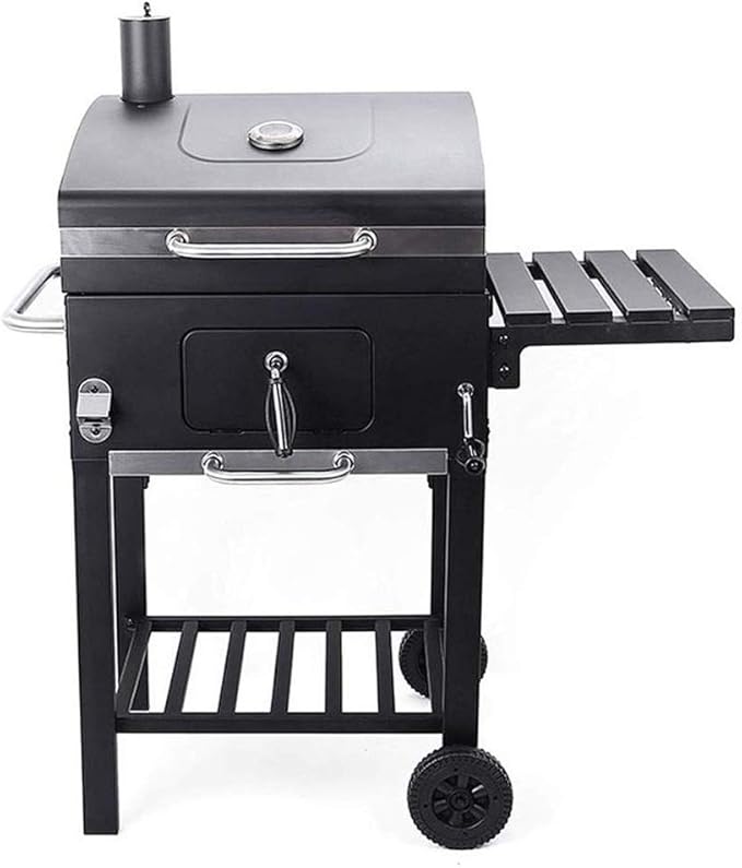 Barbecue Grill Portable Household Coarse Charcoal Barbecue, Foldable Picnic Shelf in The Field is Stable and Durable, 108X51X61cm