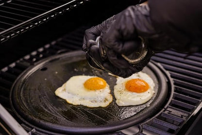 Monument Grills 12-Inch Reversible Round Porcelain Coated Cast Iron Cooking Plate