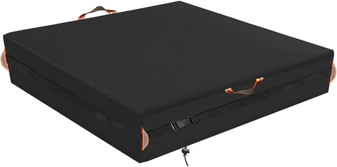 Square Sandbox Cover, Made 600D Heavy Duty for Children's Sandbox Protection Kids Outdoor Sand Boxes Sandpit,with Two Reflective Handles,6.5 Metre Drawstring and snap（61.8" L x 61.8" W x 8" H）