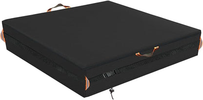 Square Sandbox Cover, Made 600D Heavy Duty for Children's Sandbox Protection Kids Outdoor Sand Boxes Sandpit,with Two Reflective Handles,6.5 Metre Drawstring and snap（61.8" L x 61.8" W x 8" H）
