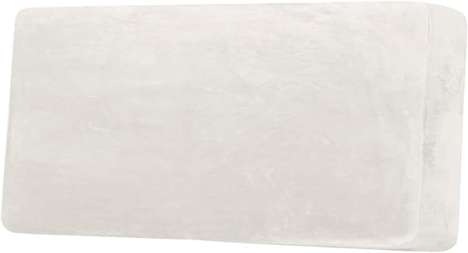 H.VERSAILTEX Velvet Stretch Individual Couch Cushion Cover Plush Cushion Slipcover for Sofa Cushion Furniture Protector Seat Cushion Sofa Cover (1 Piece Sofa Cushion Cover, Porcelain White)