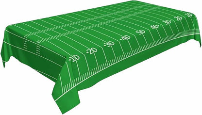 TKS MITLAN American Football Field Tablecloth 60x84 Inch Rectangular Green Lawn Sport Football Field Oblong Table Cloth Kitchen Table Decorations for Home Dinner Party