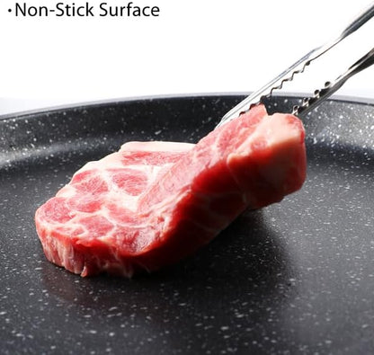 Stovetop Korean BBQ Grill Pan, 13.4 inch, Cast Aluminum, for indoor outdoor