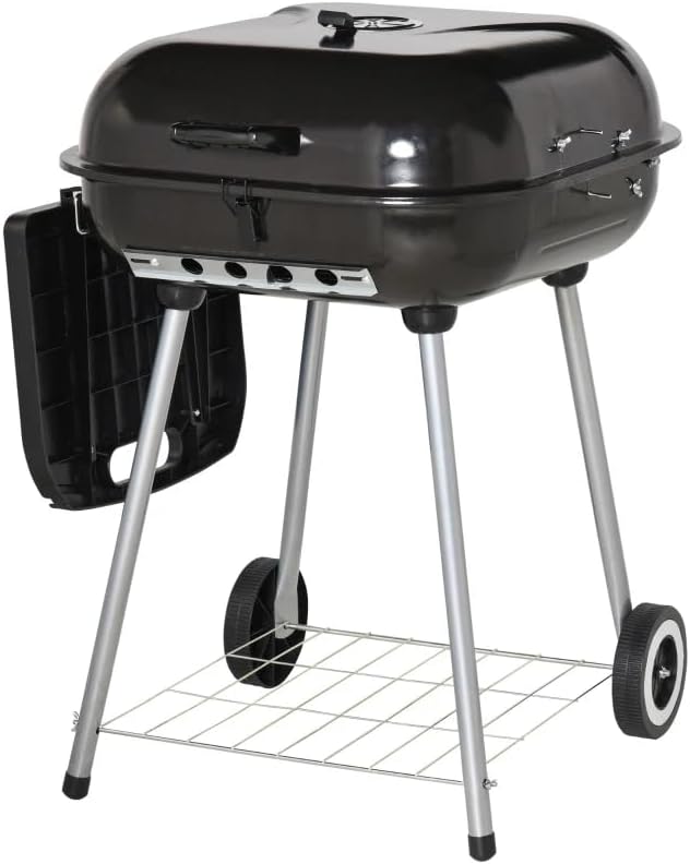 22 Inch Portable Charcoal BBQ Grill, Outdoor Barbecue Grill for Backyard Camping Picnic