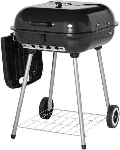 22 Inch Portable Charcoal BBQ Grill, Outdoor Barbecue Grill for Backyard Camping Picnic