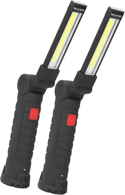 Foldable COB Work Light Rechargeable LED Multi Functional Grill Light for Maintenance 2Pcs
