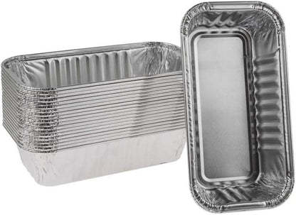 BBQ Future 20-Pack Aluminum Foil BBQ Grease Grill Drip Pans Replacement for Char-Broil 9328812P06, 7" L x3.5 W x1.5 D | Replacement for Char-Broil 9328812P06, 7" L x3.5 W x1.5 D