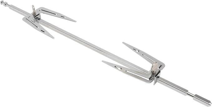 Alipis Stainless Steel Air Fryer Forks Set 13.38In Roast Chicken Forks for Rotisserie Rod Adjustable Grill Forks for Home Barbecue Oven and Outdoor Cooking