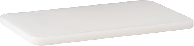 Winco 6" x 10" White Heavy-Duty Plastic Cutting Board (Set of 20) | Dishwasher safe, Stain resistant, Minimizes dulling, Great for Charcuterie, Cheese, Appetizers and Buffet Displays