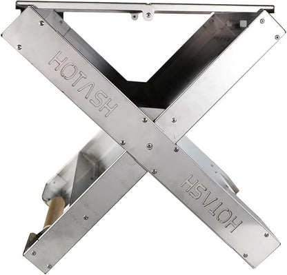 Atlas X Portable Stainless Steel Charcoal Grill - Compact & Smokeless Outdoor BBQ Grill for Camping, Tailgating, Picnics & Hiking - Lifetime Guaranteed by Hot Ash Stove