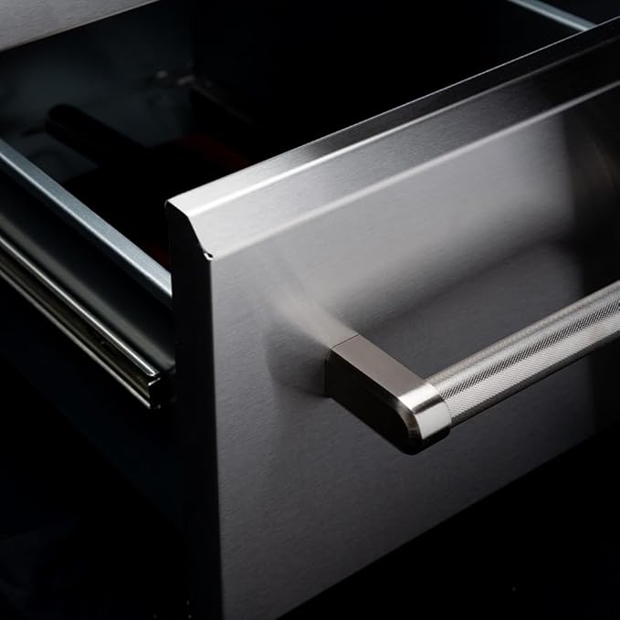 SPIRE 18" Built-in Stainless Steel Vertical Double Drawers (10"/10"), 2 Drawers, Outdoor Grilling & Cooking, Perfect for Custom Island Kitchens, BBQ Islands, Universal Mount, Heavy-Duty, 780-0016B