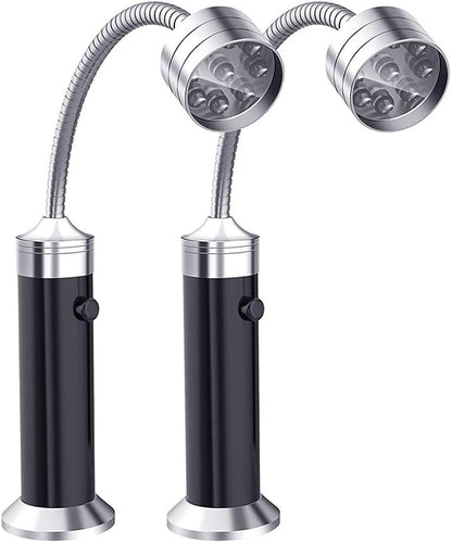 2Pcs Flexible Barbecue Grill Light Magnetic Base Bright 9 LEDs Light Outdoor Camping Working Lamp Random