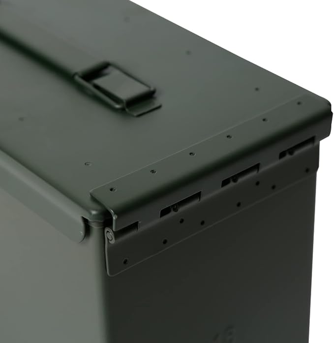 Aolamegs 50 Cal Ammo Can – Locking Hardware Kit and Stainless Steel Padlock，Ammo Box Military & Army M2A1