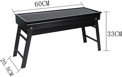 Portable Charcoal Grill Stainless Steel BBQ Grill Folding Lightweight Camping Outdoor Barbecue Grill for Picnics Garden Cooking,A-1