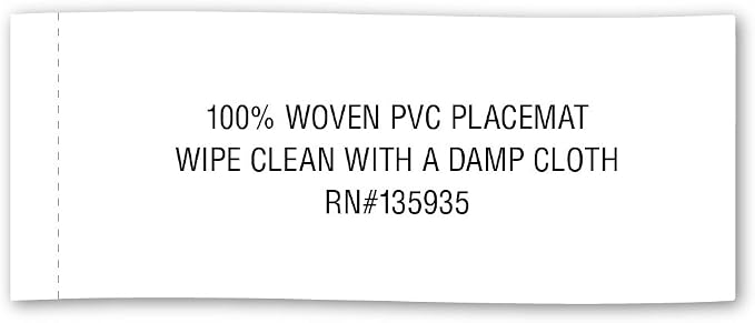 DII PVC Tabletop Collection Woven Indoor/Outdoor, Placemat Set, 13x17.25, Tango Red, 6 Piece (Pack of 12)