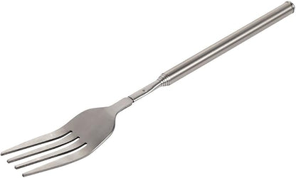 Extendable Fork,8.7 to 25.4 Inch Expandable fork prank,Expandable Telescopic BBQ Fork, Stainless Steel, Extendable Handle,Long Dinner Fruit Dessert Cutlery