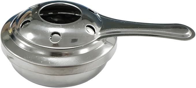 Stainless Steel Fondue Burner 3.5" Wide Portable Safety Cover，with Fondue Pot Fuel Compatibility， for Camping Catering Emergency Outdoor Cooking