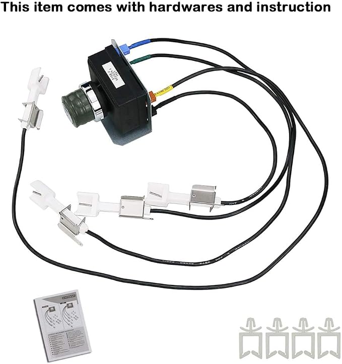 Uniflasy 1836-13 7629 Grill Igniter Kit for Weber Genesis 330 Gas Grills with Front Control (2011 - Newer), Igniter Kit for Genesis E330, S330, EP330, CEP330, Replacement for Weber Parts 65946