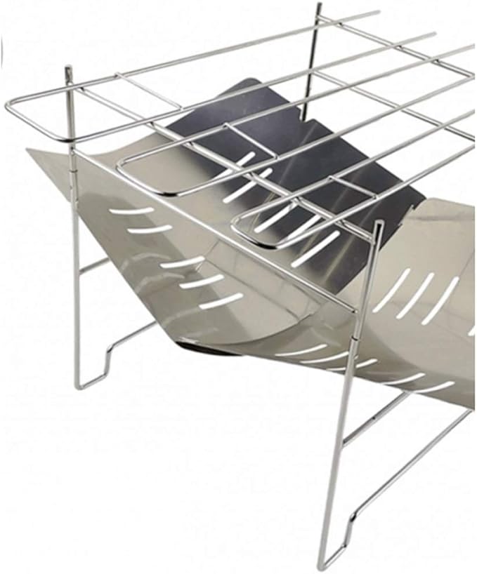 Portable Charcoal Grill, Mini Stainless Steel BBQ Grill for Camping, Foldable Outdoor Barbecue Grill with Carry Bag for Camping BBQ, Backpacking, Tailgating, Picnic,A-1