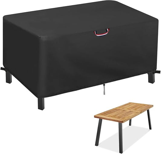 Patio Table Cover, 70 Inch Outdoor Dining Table Cover, Waterproof Protective Covers Patio Rectangular Furniture Covers - 70x33x28 Inch