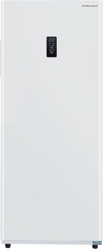 Hamilton Beach HZ4941 14 cu ft Upright Convertible Fridge/Freezer-Frost Free-Reversible Door-Removable Glass Shelves-LED Interior Light, White