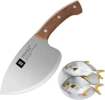 TIJERAS Seafood Market Aquatic Fish Knives Professional Tool Kitchen Knife Sharp Slaughter Fish Special Knife Meat Cleaver, Gifts for Men Women