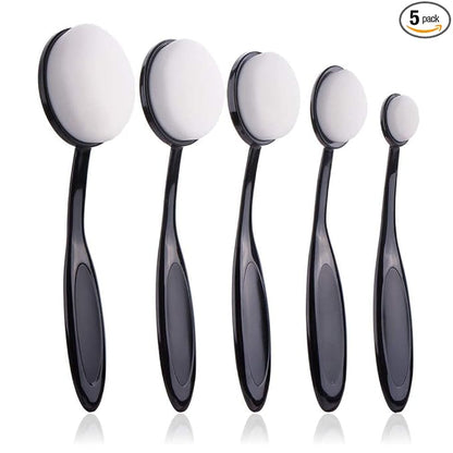 UNIMEIX 5 Pack Blending Brush for Card Making Crafting Ink Blender Brushes Set Tool Paper Background Brush Drawing Scrapbooking & Stamping Supplies (Black)