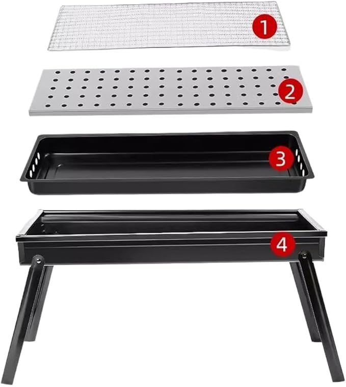 Pull Type Barbecue Rack Household Charcoal Grill Outdoor Skewer Stove