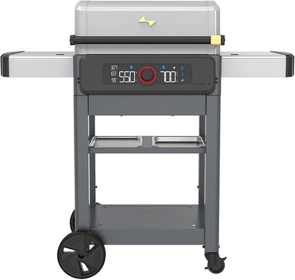 Current® Model G Dual Zone Grill, Smart Electric Outdoor Grill with 200-700°F Range for Searing & Roasting, Digital Precision, Independent Heat Zones, Apartment-Friendly & Weather-Resistant, Moon Dust