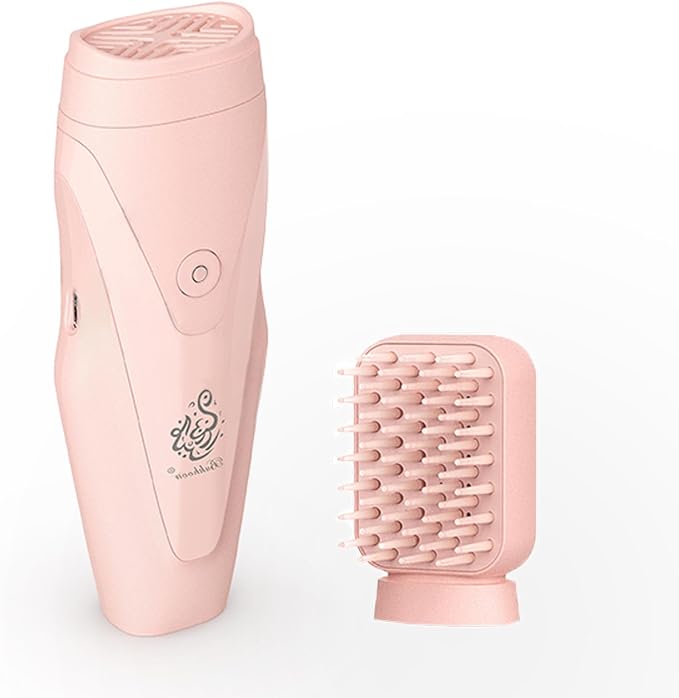 Rechargeable Arabian Electric Incense Burner, 2-in-1 Handheld Incense Comb, USB Electric Aroma Diffuser, Portable Fragrance Burner for Home, Travel, Muslim Ramadan Gift. (Pink)