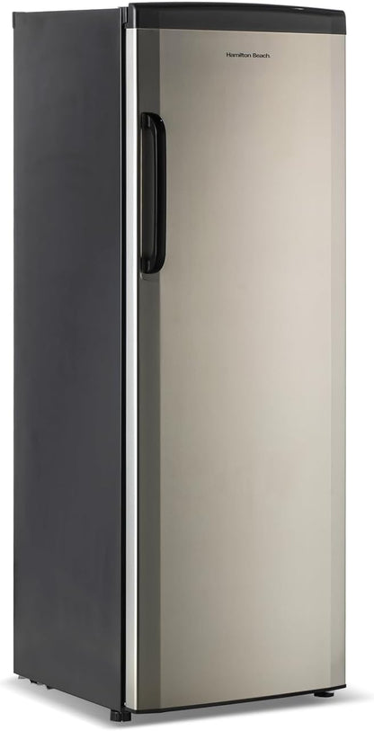 Hamilton Beach Upright Freezer, Deep Freeze, Stainless Steel Freezer with Drawer Compartments, 11 cu. ft. Freezer – 25”D x 23.6”W x 66.5”H