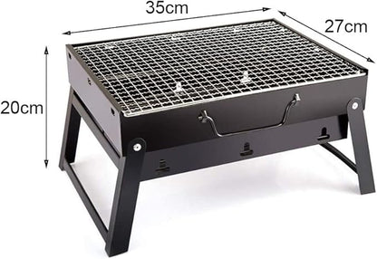 Portable BBQ Grill Charcoal Grill Outdoor Foldable BBQ Grill Desktop Grill Used for Outdoor Picnic Garden campping and Barbecue Party