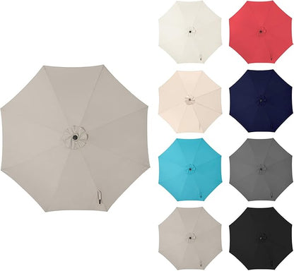 11FT Outdoor Patio Umbrella - Table Umbrella Waterproof UV Protection, Sombrillas de Patio with Push Button Tilt, Sun Umbrella for Pool, Porch, Garden, Deck, Backyard (Taupe)