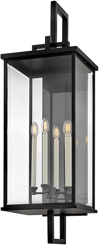 Hinkley Weymouth Grande Wall Mount Lantern, Black
