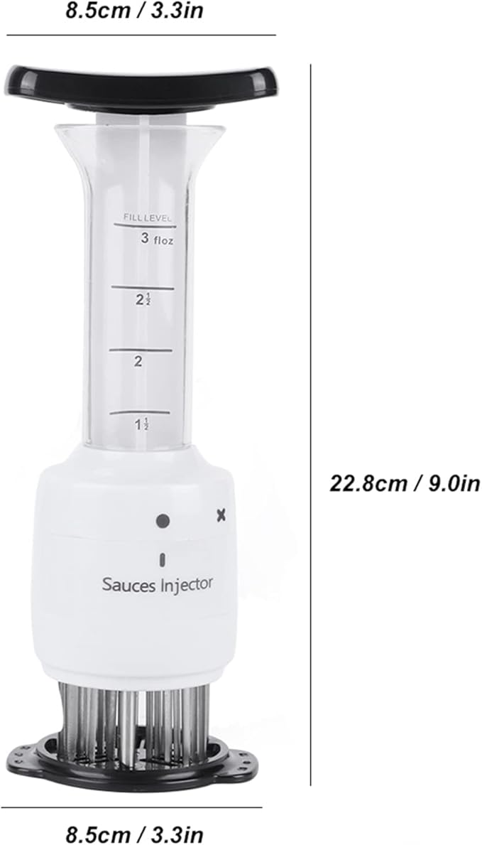 Meat Injector Professional Stainless Steel Marinade Seasoning Tool for Quick Flavor and Tenderizing, for Kitchen Accessory