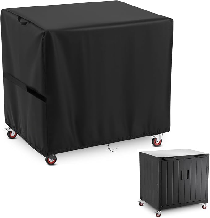 Grill Cart Cover for Feasto Storage Cart, 36 x 26 x 36 in | Waterproof outdoor cover for bar carts and patio/dining/kitchen carts, fits Feasto grill cart with storage cabinet